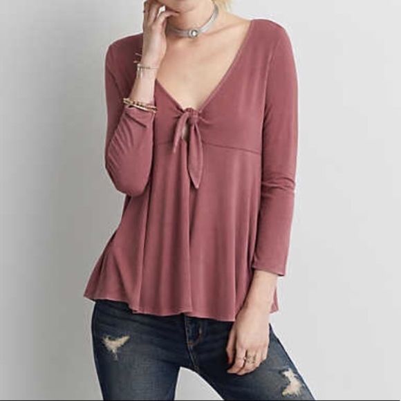 American Eagle Outfitters Tops - ☀️American Eagle | Soft & Sexy Tie Top